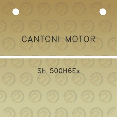 cantoni-motor-sh-500h6es