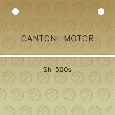 cantoni-motor-sh-500s