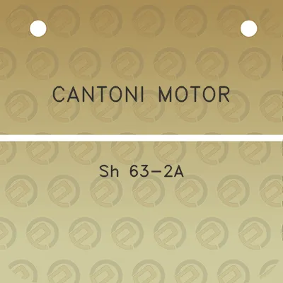 cantoni-motor-sh-63-2a