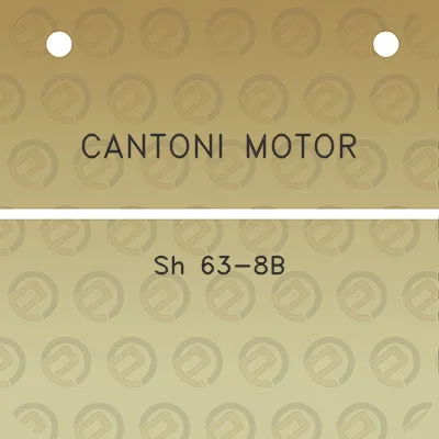 cantoni-motor-sh-63-8b