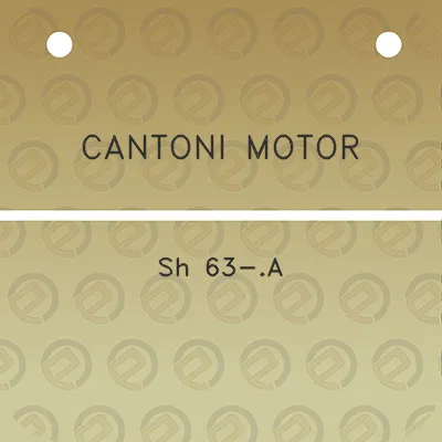 cantoni-motor-sh-63-a