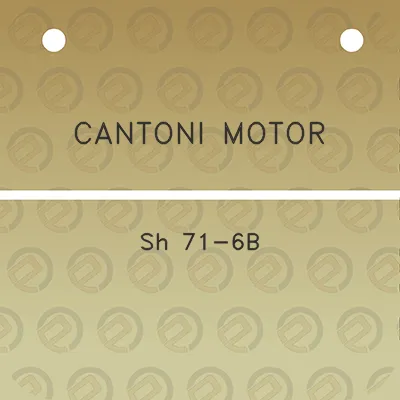 cantoni-motor-sh-71-6b