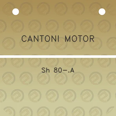 cantoni-motor-sh-80-a