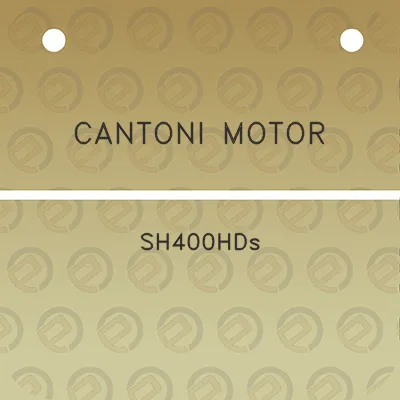 cantoni-motor-sh400hds