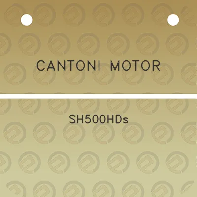 cantoni-motor-sh500hds