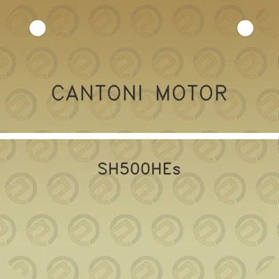 cantoni-motor-sh500hes