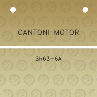 cantoni-motor-sh63-6a