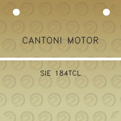 cantoni-motor-sie-184tcl