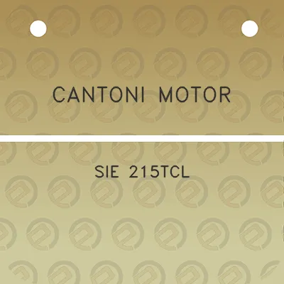 cantoni-motor-sie-215tcl