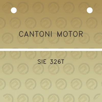 cantoni-motor-sie-326t