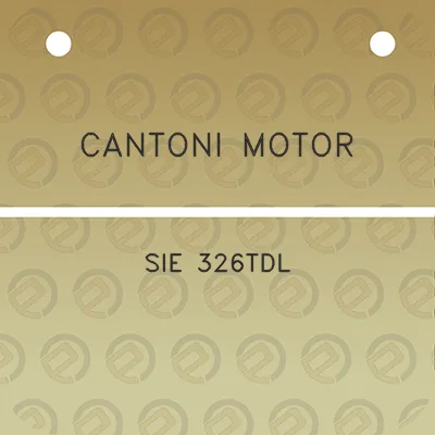 cantoni-motor-sie-326tdl