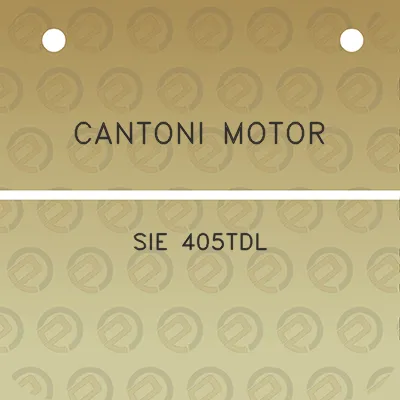 cantoni-motor-sie-405tdl