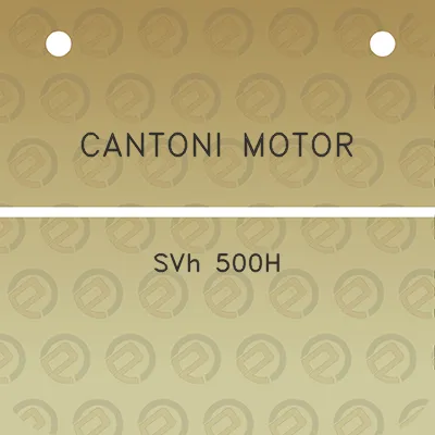 cantoni-motor-svh-500h