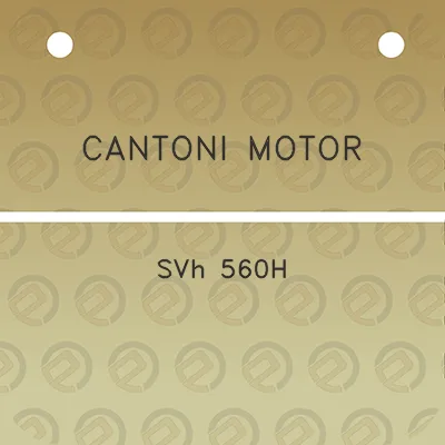 cantoni-motor-svh-560h