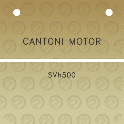 cantoni-motor-svh500