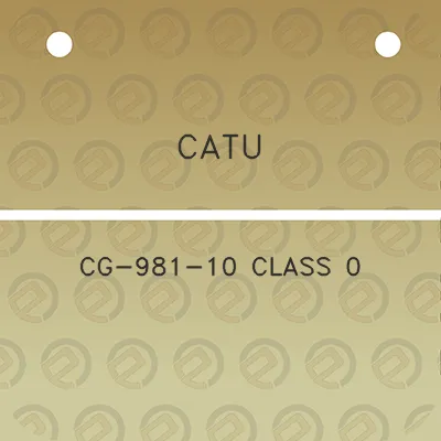 catu-cg-981-10-class-0