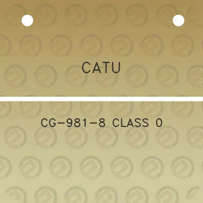 catu-cg-981-8-class-0