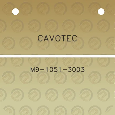 cavotec-m9-1051-3003