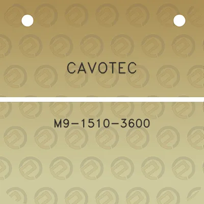 cavotec-m9-1510-3600