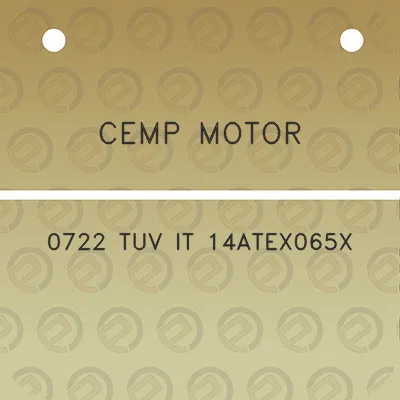 cemp-motor-0722-tuv-it-14atex065x