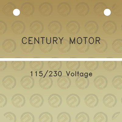 century-motor-115230-voltage