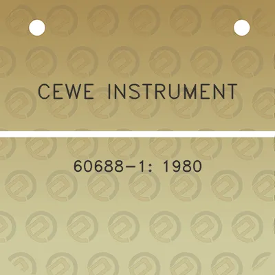 cewe-instrument-60688-1-1980