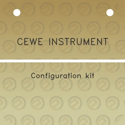 cewe-instrument-configuration-kit