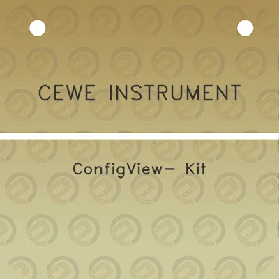 cewe-instrument-configview-kit