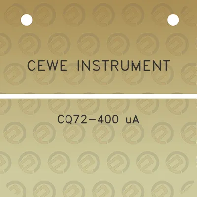 cewe-instrument-cq72-400-ua