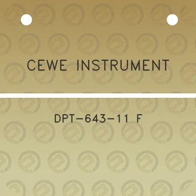 cewe-instrument-dpt-643-11-f