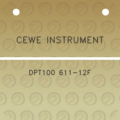 cewe-instrument-dpt100-611-12f