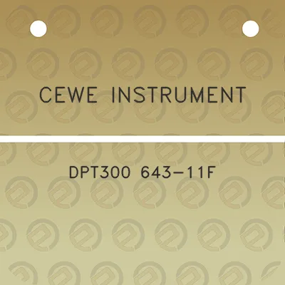 cewe-instrument-dpt300-643-11f