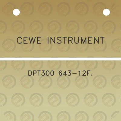 cewe-instrument-dpt300-643-12f