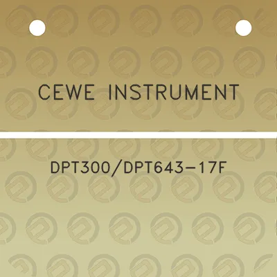 cewe-instrument-dpt300dpt643-17f