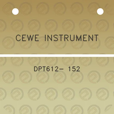 cewe-instrument-dpt612-152