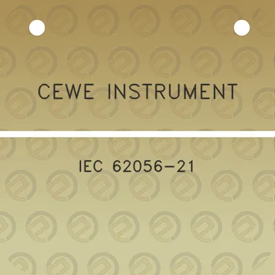 cewe-instrument-iec-62056-21