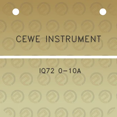 cewe-instrument-iq72-0-10a