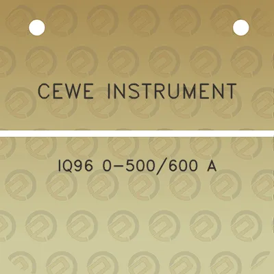 cewe-instrument-iq96-0-500600-a