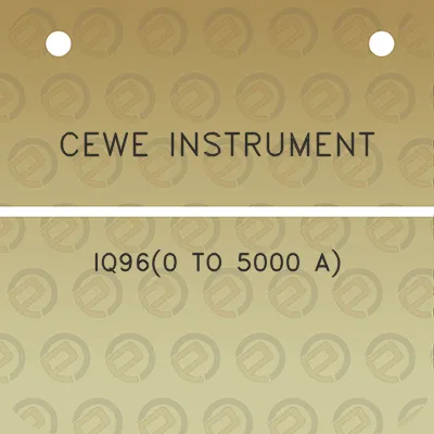 cewe-instrument-iq960-to-5000-a