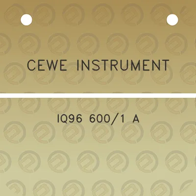 cewe-instrument-iq96-6001-a