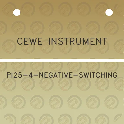 cewe-instrument-pi25-4-negative-switching