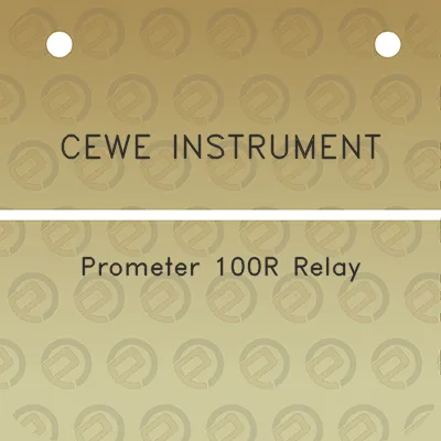 cewe-instrument-prometer-100r-relay