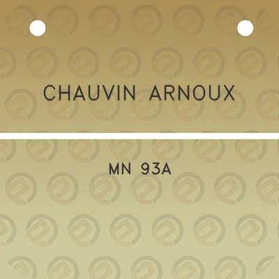 chauvin-arnoux-mn-93a