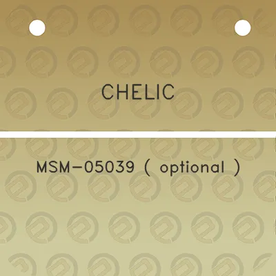 chelic-msm-05039-optional