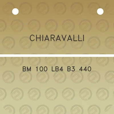 chiaravalli-bm-100-lb4-b3-440