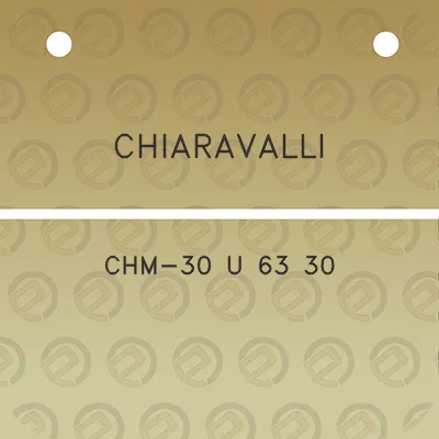 chiaravalli-chm-30-u-63-30