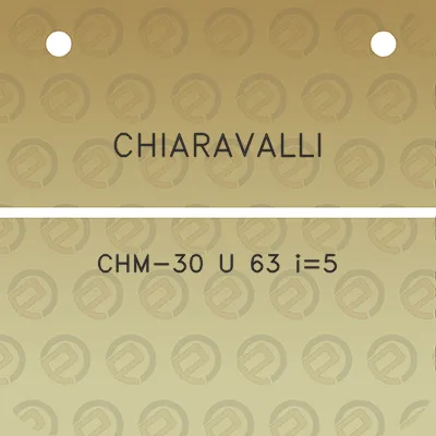 chiaravalli-chm-30-u-63-i5