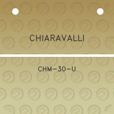 chiaravalli-chm-30-u