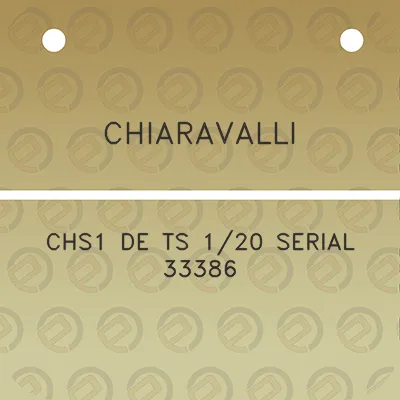 chiaravalli-chs1-de-ts-120-serial-33386