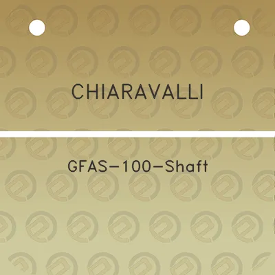 chiaravalli-gfas-100-shaft